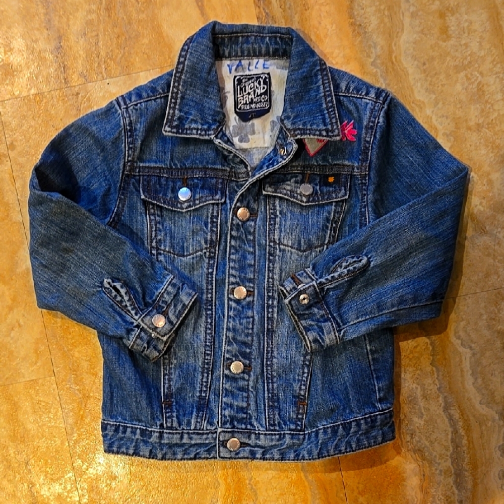 Lucky Brand Denim Jacket with Embroidered Detail - 4T
